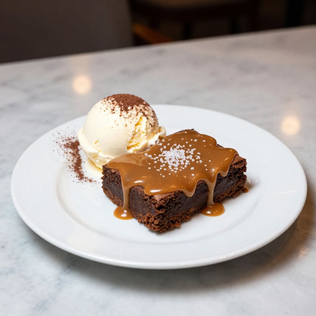 The Brownie Shop interior and desserts