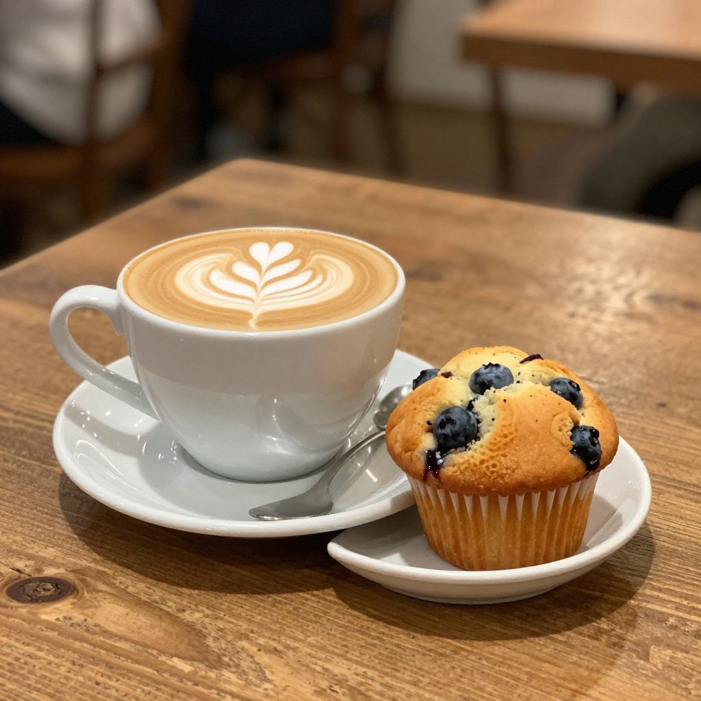 Starbucks coffee and pastries