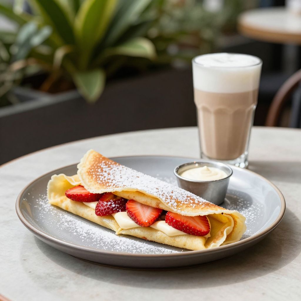 Vitrin Café crepes in Santorini